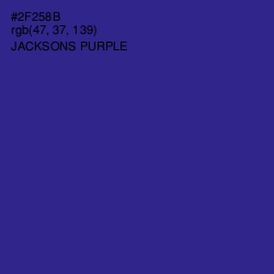 #2F258B - Jacksons Purple Color Image