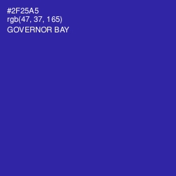 #2F25A5 - Governor Bay Color Image