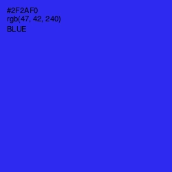 #2F2AF0 - Blue Color Image