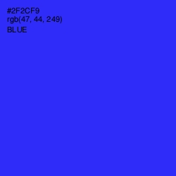 #2F2CF9 - Blue Color Image