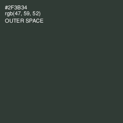 #2F3B34 - Outer Space Color Image