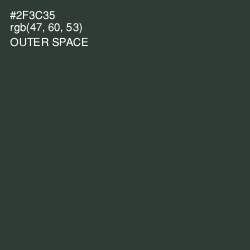 #2F3C35 - Outer Space Color Image