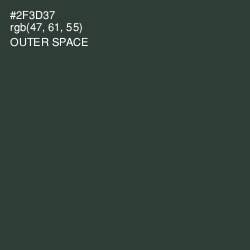 #2F3D37 - Outer Space Color Image