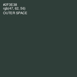 #2F3E38 - Outer Space Color Image