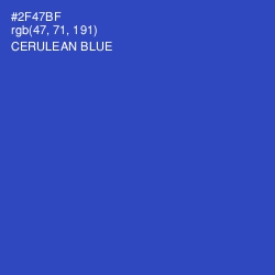 #2F47BF - Cerulean Blue Color Image
