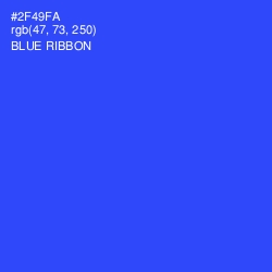 #2F49FA - Blue Ribbon Color Image
