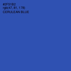 #2F51B2 - Cerulean Blue Color Image