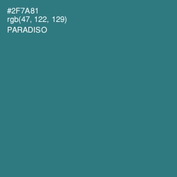 #2F7A81 - Paradiso Color Image