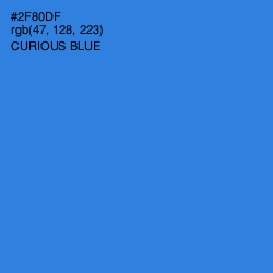 #2F80DF - Curious Blue Color Image