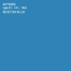 #2F83B6 - Boston Blue Color Image