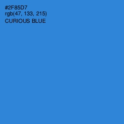 #2F85D7 - Curious Blue Color Image