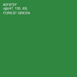 #2F873F - Forest Green Color Image