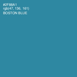 #2F88A1 - Boston Blue Color Image