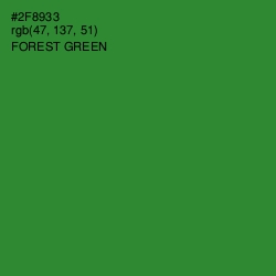 #2F8933 - Forest Green Color Image