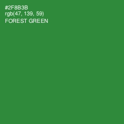 #2F8B3B - Forest Green Color Image