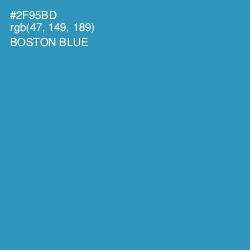 #2F95BD - Boston Blue Color Image