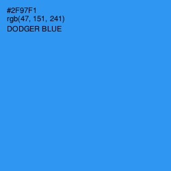 #2F97F1 - Dodger Blue Color Image
