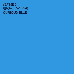 #2F98E0 - Curious Blue Color Image