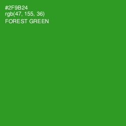 #2F9B24 - Forest Green Color Image
