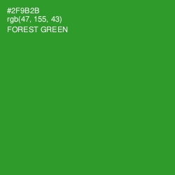 #2F9B2B - Forest Green Color Image