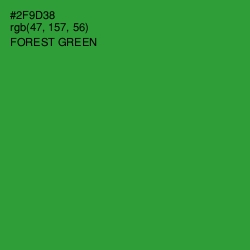 #2F9D38 - Forest Green Color Image