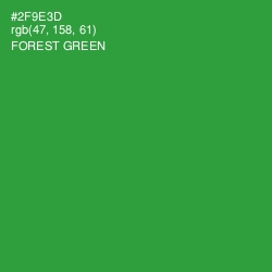 #2F9E3D - Forest Green Color Image