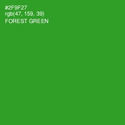 #2F9F27 - Forest Green Color Image