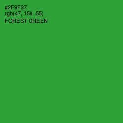 #2F9F37 - Forest Green Color Image