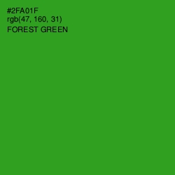 #2FA01F - Forest Green Color Image