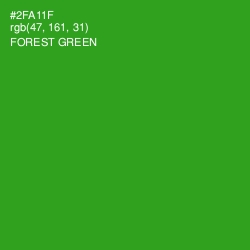 #2FA11F - Forest Green Color Image