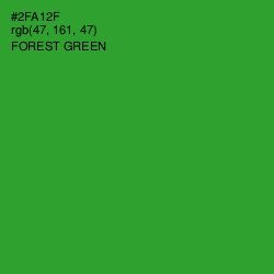 #2FA12F - Forest Green Color Image