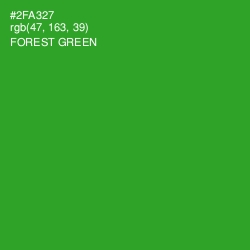 #2FA327 - Forest Green Color Image