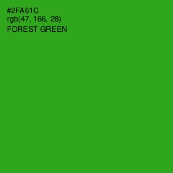 #2FA61C - Forest Green Color Image