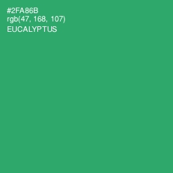 #2FA86B - Eucalyptus Color Image