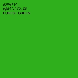 #2FAF1C - Forest Green Color Image