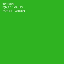 #2FB320 - Forest Green Color Image