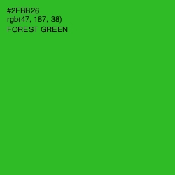 #2FBB26 - Forest Green Color Image