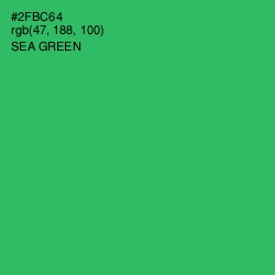 #2FBC64 - Sea Green Color Image