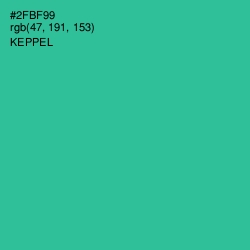#2FBF99 - Keppel Color Image