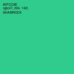 #2FCC8E - Shamrock Color Image
