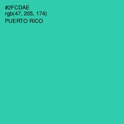 #2FCDAE - Puerto Rico Color Image