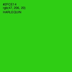 #2FCE14 - Harlequin Color Image