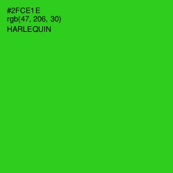 #2FCE1E - Harlequin Color Image