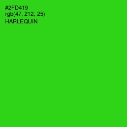#2FD419 - Harlequin Color Image
