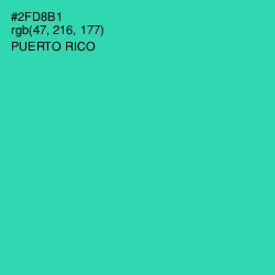 #2FD8B1 - Puerto Rico Color Image