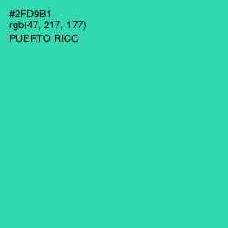 #2FD9B1 - Puerto Rico Color Image