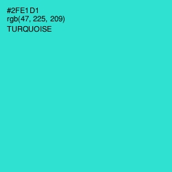 #2FE1D1 - Turquoise Color Image