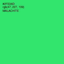 #2FE36D - Malachite Color Image