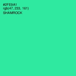 #2FE9A1 - Shamrock Color Image