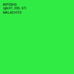 #2FEB43 - Malachite Color Image